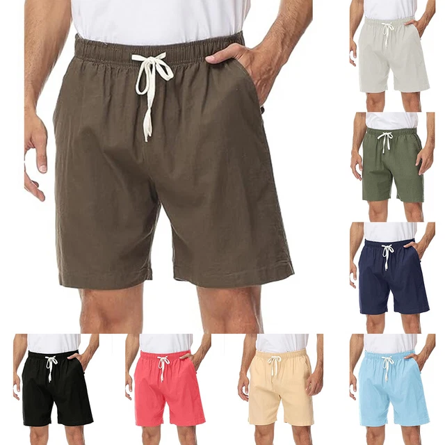 Short De Jogging Homme Court Et Respirant - Taille élastique Avec Cordon, Style Casual - Pour Sport, Détente, été