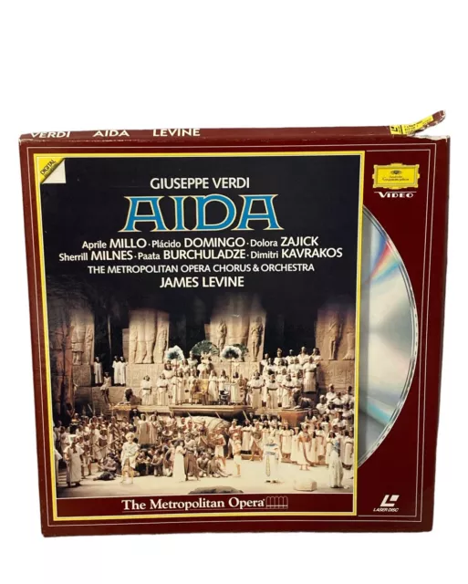 Giuseppe Verdi Aida Laserdisc Ntsc Deutsche Millo Domingo Levine Metropolitan