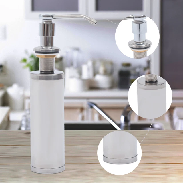 270 ml dispensador de jabón de acero inoxidable dispensador de jabón líquido 360° cabeza de bomba giratoria
