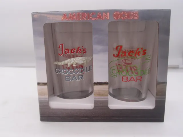 American Gods Jack's Crocodile Bar Pint Glass Set (Dark Horse, 2018)