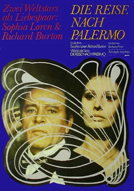 Richard Burton Sophia Loren DIE REISE NACH PALERMO Orig. Filmplakat A1 gefaltet
