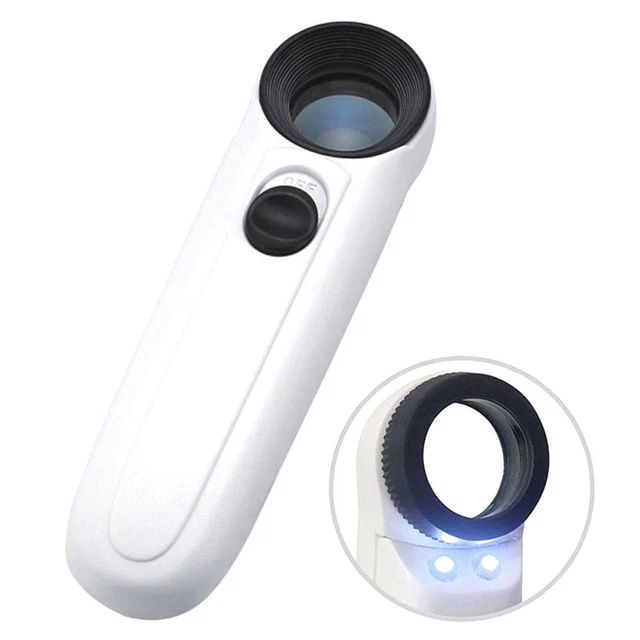 Jewelry LED Light Magnifying Glass Loupe Handheld Microscope Magnifier
