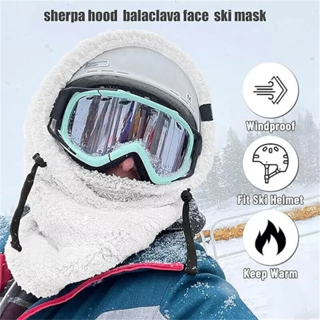 SHERPA HOOD, SHERPA Hood Ski Mask, Balaclava Wind-Resistant Winter Face ...