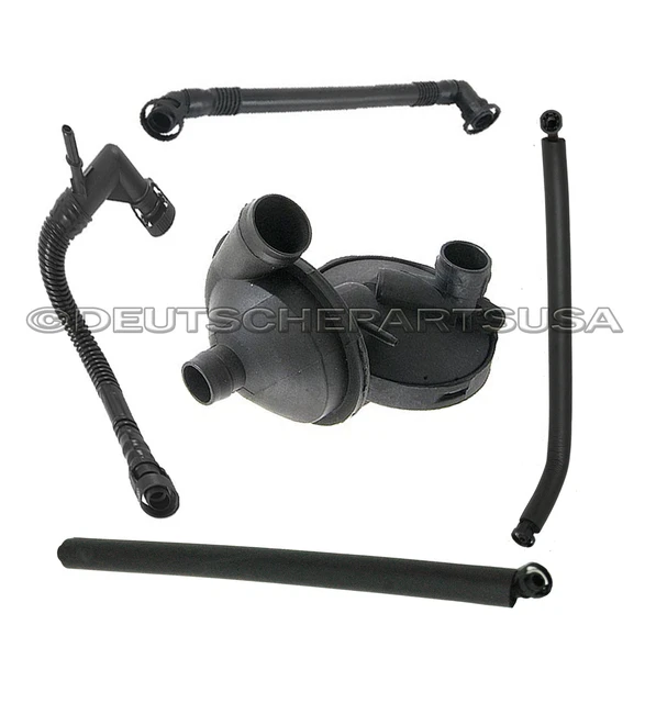 PCV CRANKCASE VENT VALVE 11617501566 + 4 BREATHER HOSE 5 Pc Kit for