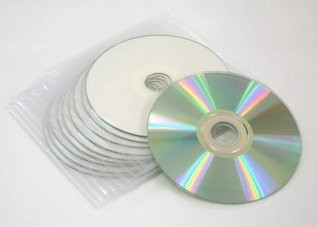 10 x Traxdata Ritek full-face Inkjet Printable CD in Plastic Wallets 52x speed