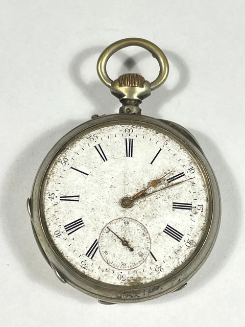 Montre Gousset En Argent Ancienne - À Réviser Ou Pour Pièces - Occasion - Sans Marque