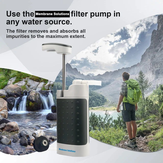 WATER FILTER FILTRATION Purifier Portable Hand Operated Pump