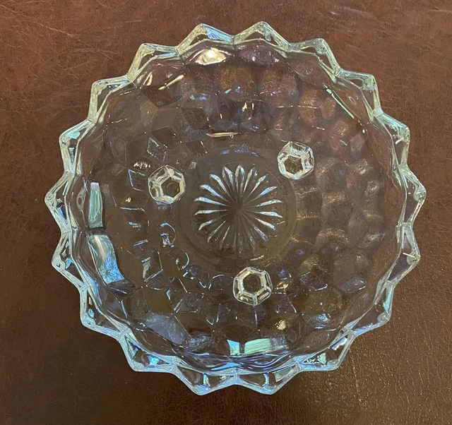 VINTAGE FOSTORIA CRYSTAL cut pedestal candy dish 18.99 PicClick