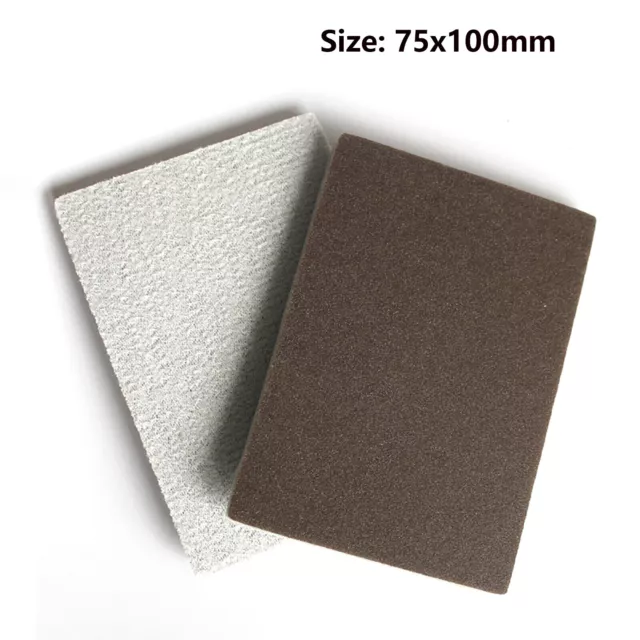 75mm x 100mm Wet and Dry Foam Sponge Sanding Block Pads Sandpaper 300-3000 Grit