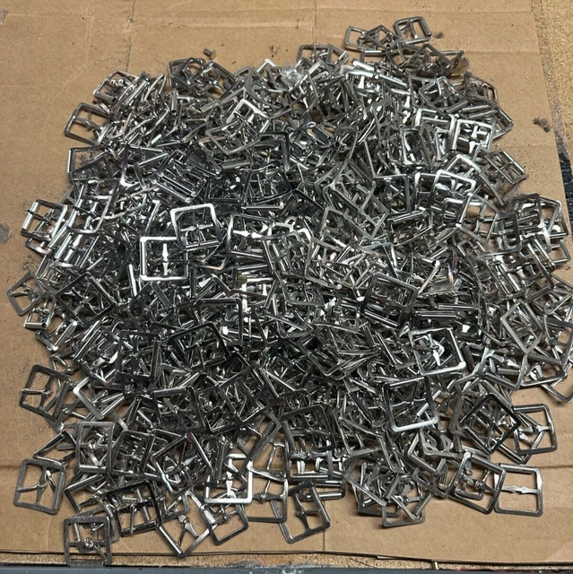 Lote de 1200 hebillas de rodillo prensado a precio de limpiar 19 mm y 25 mm latón