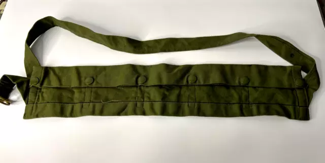 Vintage 1960s Australian Army Ammo Belt Vietnam era green canvas MK1