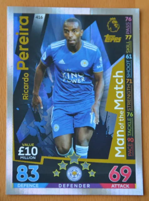 Match Attax 2018-19  Adrien Silva - Leicester City  Man Of The Match