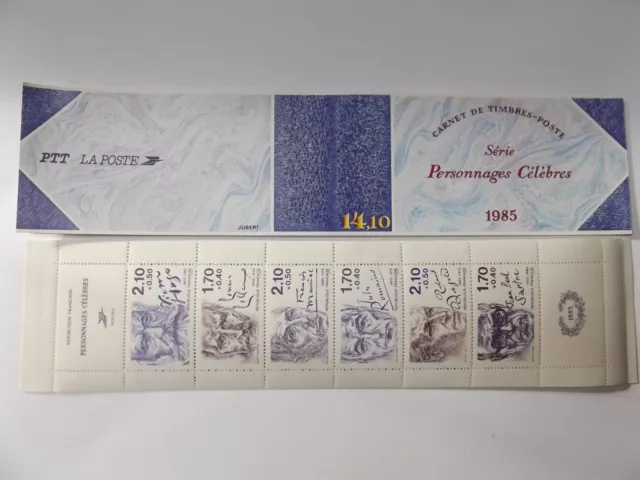 carnet de 5 timbres france neufs. Personnages célèbres  1985  N° 2360