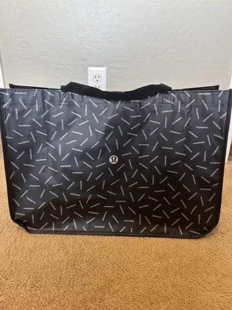 Lululemon Reusable Shopping Tote Bag Black Jumbo XL