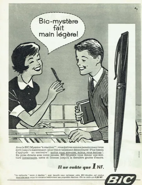 publicité Advertising 0921 1960 stylo Bic-Mystère à réaction par Tag