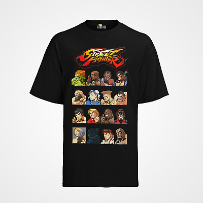Bio T-shirt Uomo Retrò STREET FIGHTER RYU VS KEN Capcom shirt arcade tutti play