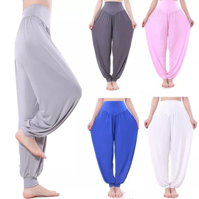 Pantalon Sarouel Élastique Pour Femmes Ample Décontracté En Coton Modal Yoga 》