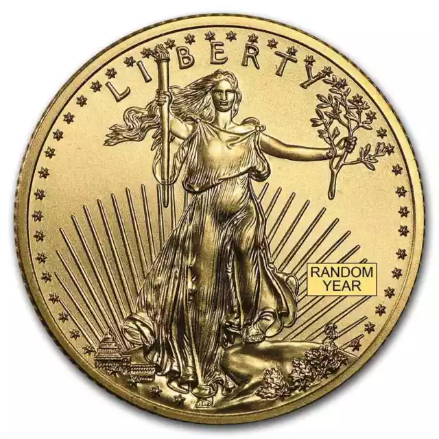 1/4 oz American Gold Eagle Coin BU (Random Year)