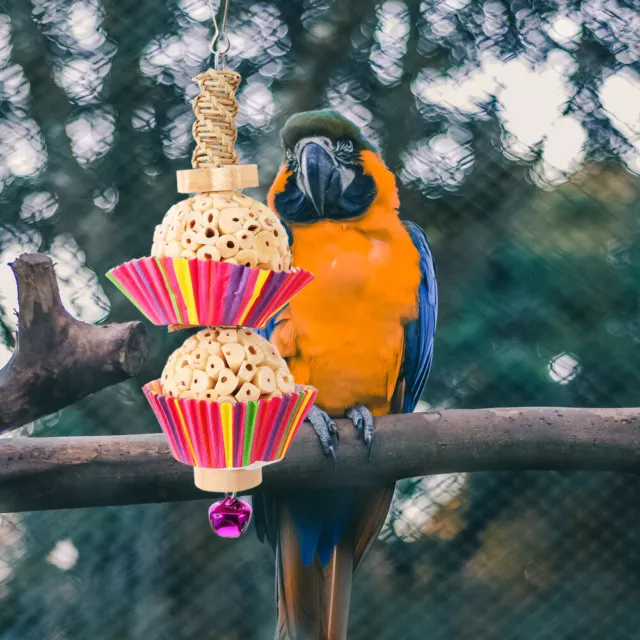 Stroh Papagei Spielzeug Vogelspielzeug Aus Holz Kauspielzeug Für Vögel