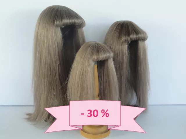 -30% PROMO - PERRUQUE DE POUPEE T4 (24cm) 100% cheveux naturels - BRAVOT