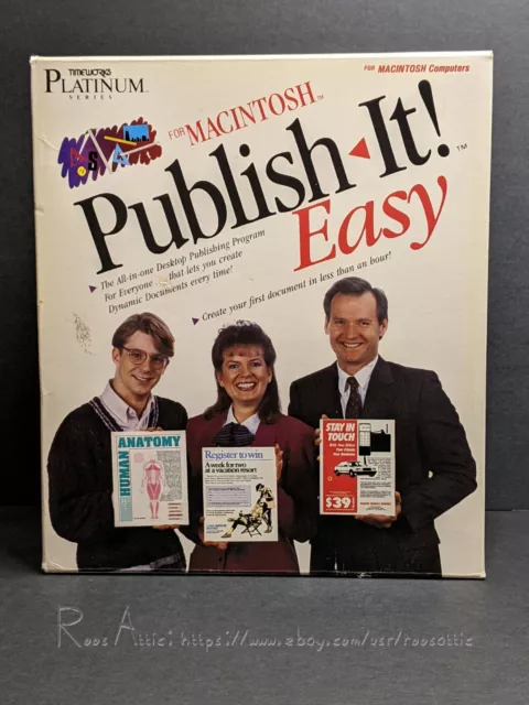 Timeworks Publish It! Easy Version 3.0 1992: Apple Macintosh 512K, Plus, SE & II
