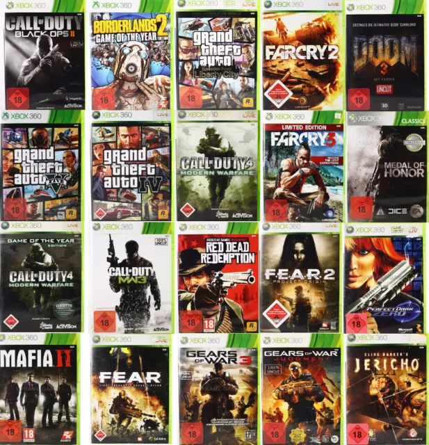 Xbox 360 PAL Shooter Action Klassiker Call of Duty Spielesammlung zum Auswählen