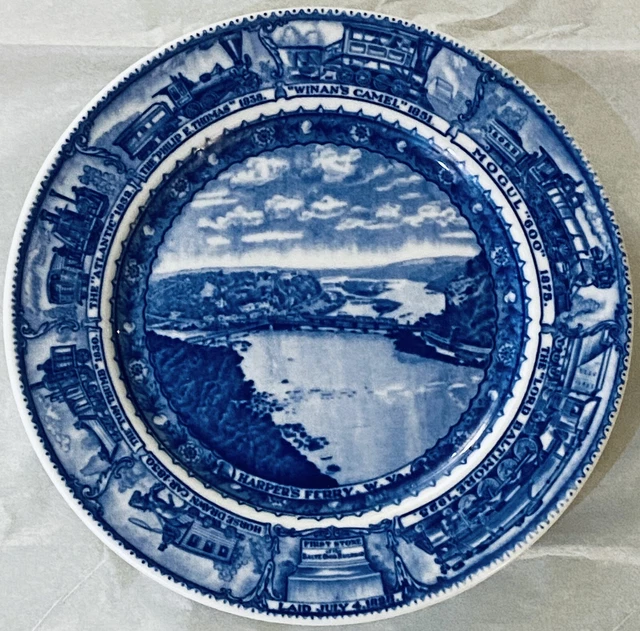 Baltimore & Ohio Railroad Co.  Dinner Plate made by Lamberton (Harper's Ferry)9”