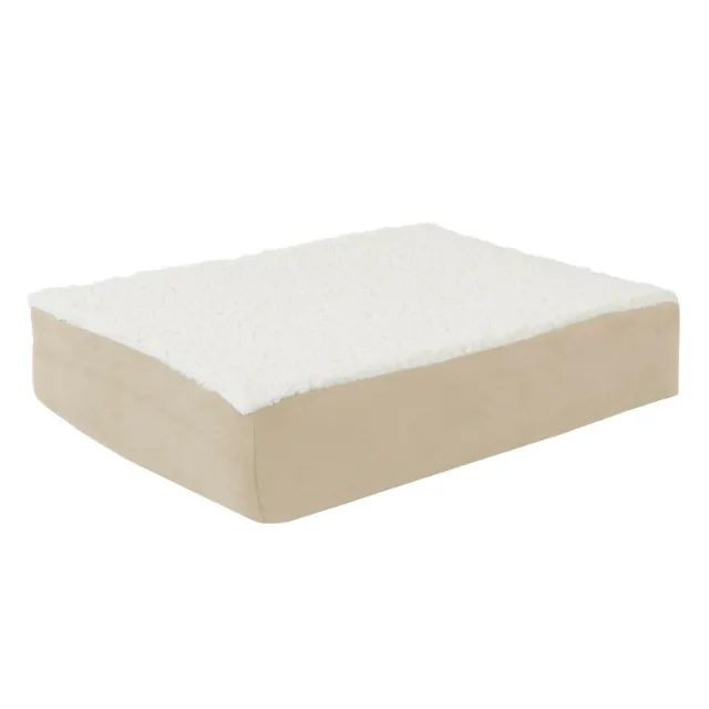Orthopedic Dog Bed Memory Foam Cozy Sherpa 20 x 15 x 4 Washable Cover