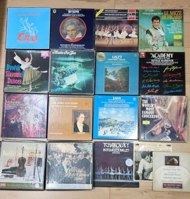 14 CLASSICAL OPERA Vinyl Records Box Set 75 LPs JOB LOT BEETHOVEN LISZT MOZART