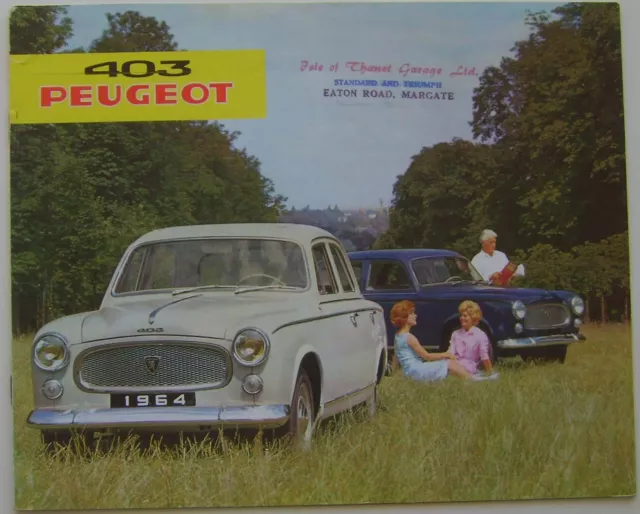 Peugeot 403 Saloon Original 1964 UK Market Brochure