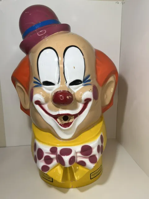 Vintage 1974 Mr. Windy Helium Balloon Tank Clown Head 24" HUGE FIBERGLASS