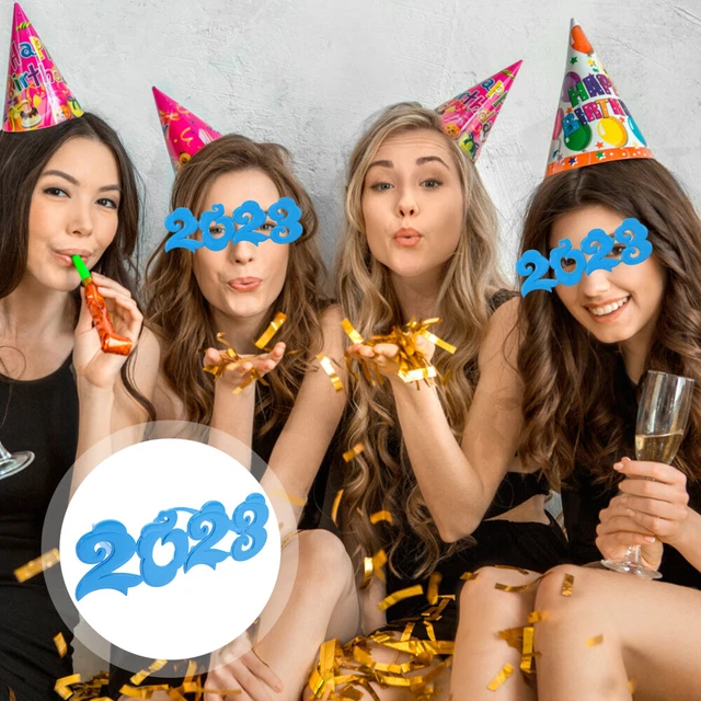 2023 occhiali digitali capodanno festa oggetti di scena fotografici 2023 occhiali moda Natale