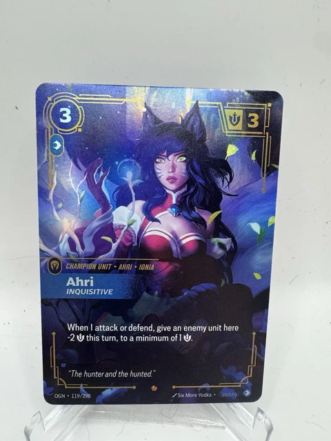 RIFTBOUND TCG LEAGUE Of Legends Origins Epic Ahri Inquisitive 119/298 ...