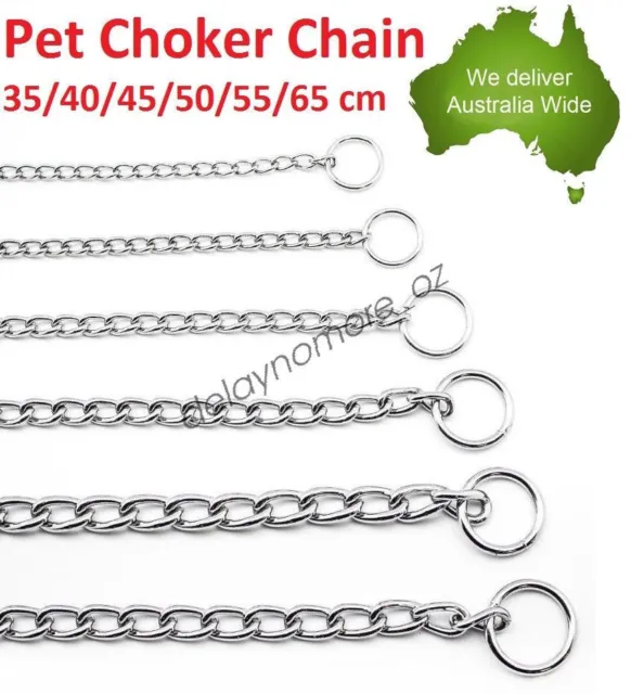 Heavy Duty Choker Collar Chain Pet Check Chains Medium Dog 35/40/45/50/55/65cm