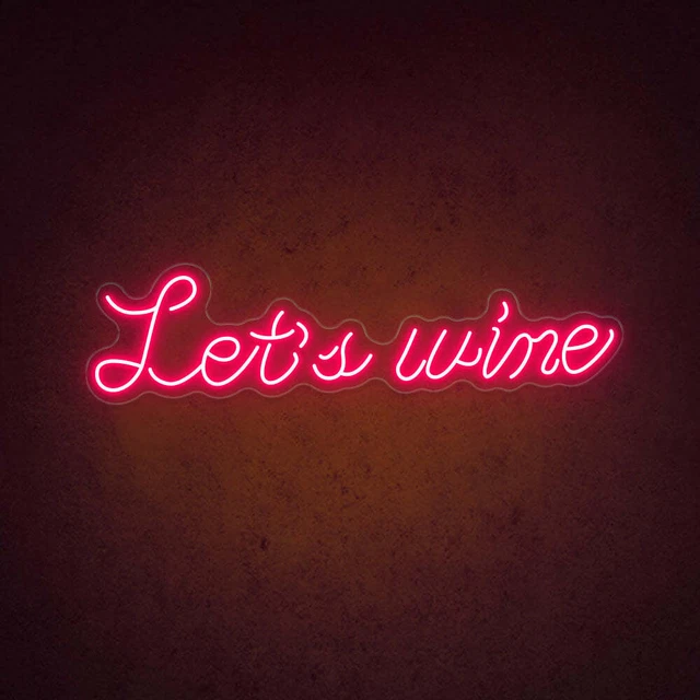 Maßgeschneiderte LED Neonschild Licht maßgeschneiderte Beleuchtung personalisierte Beschilderung let's wine bar