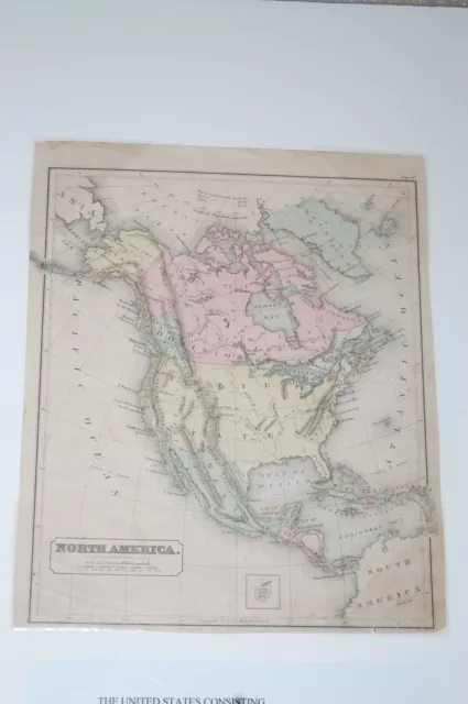 Antique Map United States, Thirty-Eight States, Ten Territories & District Of Co