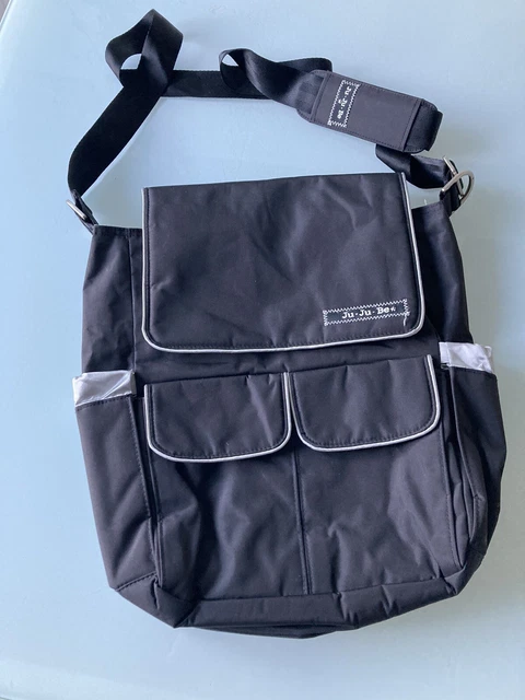 Jujube Baby Change Bag/ Messenger Bag Black & Silver - VGUC