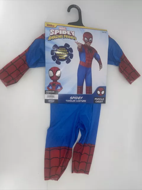 Marvel Spidey Spiderman Toddler Costume Size 2T-3T NEW Great 4 Disney Trip