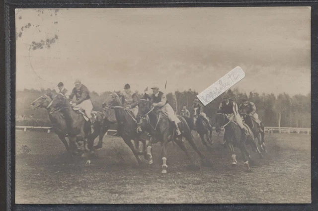 Pferderennen  Pferdesport  alte Fotokarte gest. Berlin SW 1913