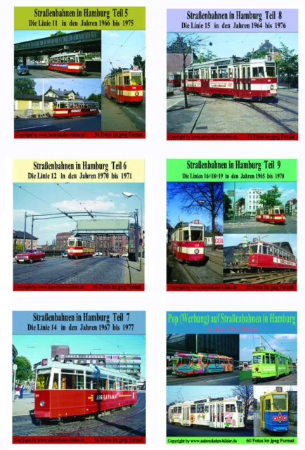 Hamburger Strassenbahn   1 Foto CD  mit 421 Fotos   NEU TOP