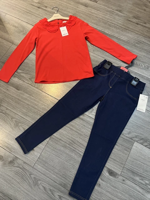Girls age 8-9 M&S jeans / Next top / outfit bundle BNWT