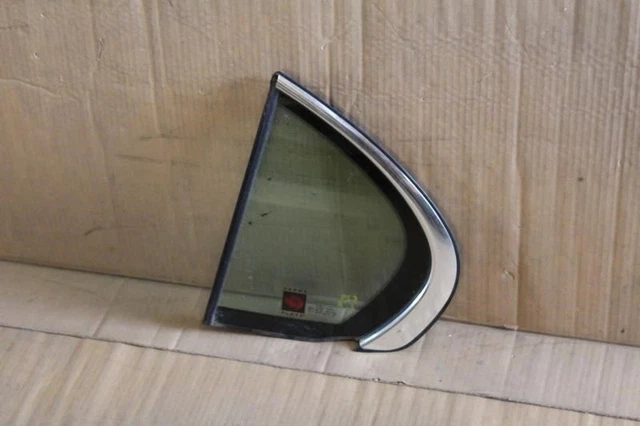 2004 Jaguar X Type Left Driver Side Rear Door Vent Glass Window Chrome Sedan