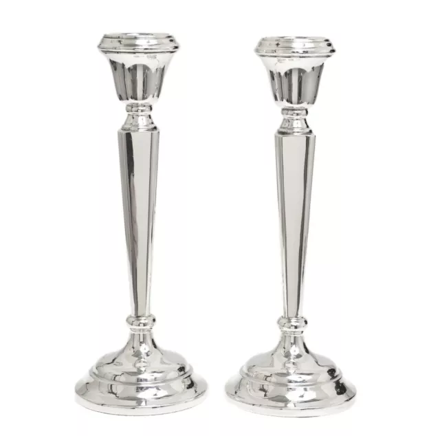 Pair Vintage Sterling Silver Candlesticks by Sanders & Mackenzie, B'ham 1968