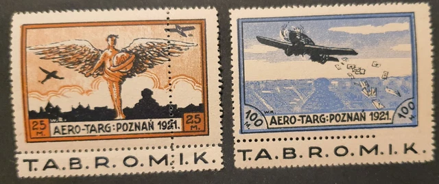 Polen1921Halbamtliche Vorläufer Nr. Iund II verzähnt und teilgezähnt Petriuk