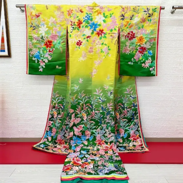 Japanese Kimono Uchikake Wedding Pure Silk  japan 286