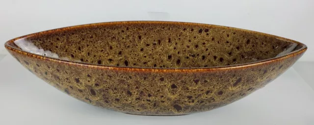 Elegant Expressions by Hosley Decor Ceramic Peacock Feather Pattern Oval Bowl