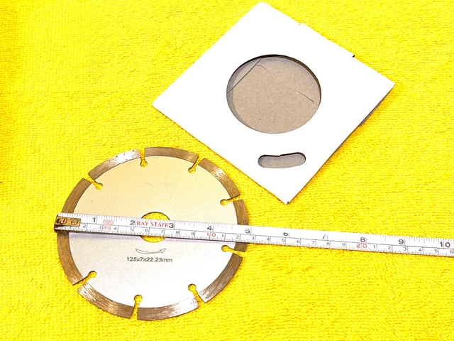 INDUSTRIAL 125 x 7 x 22.23 mm SEGMENTED DIAMOND SAW BLADE 5" x 9/32" x 7/8"