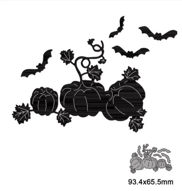 Happy Halloween Kürbis Fledermaus Stanzschablone Cutting Dies Scrapbooking DIY
