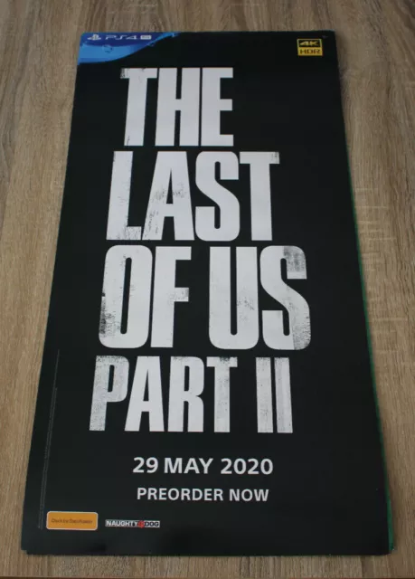 The Last of Us Part 2 Playstation Promo Poster Double Sided PS4 Retail Dsplay