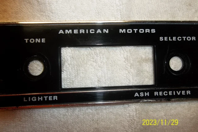Amc Amx Javelin **Original** 1968-1969 Radio Dash Faceplate